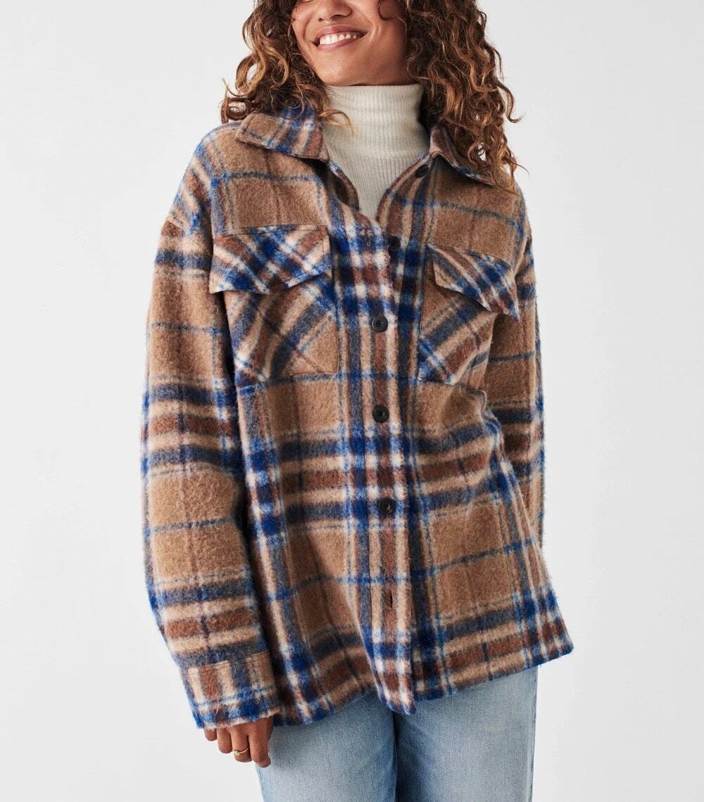 FAHERTY Cotswold Shirt Jacket Shacket Rocky Mountain Plaid Large L
